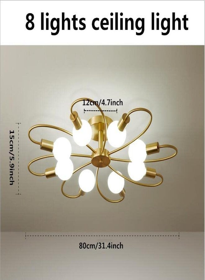 Avior Low Height Ceiling Chandelier Light for Living Room, Jhumar for Bedroom, Jhoomar for Drawing Room, Restaurant Lamps and Hotels (Yellow Gold) - Image 3